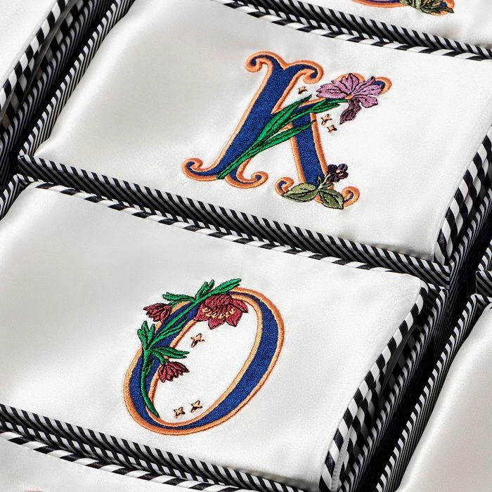 Slip Pure Silk Embroidered Initials Pillowcase 5