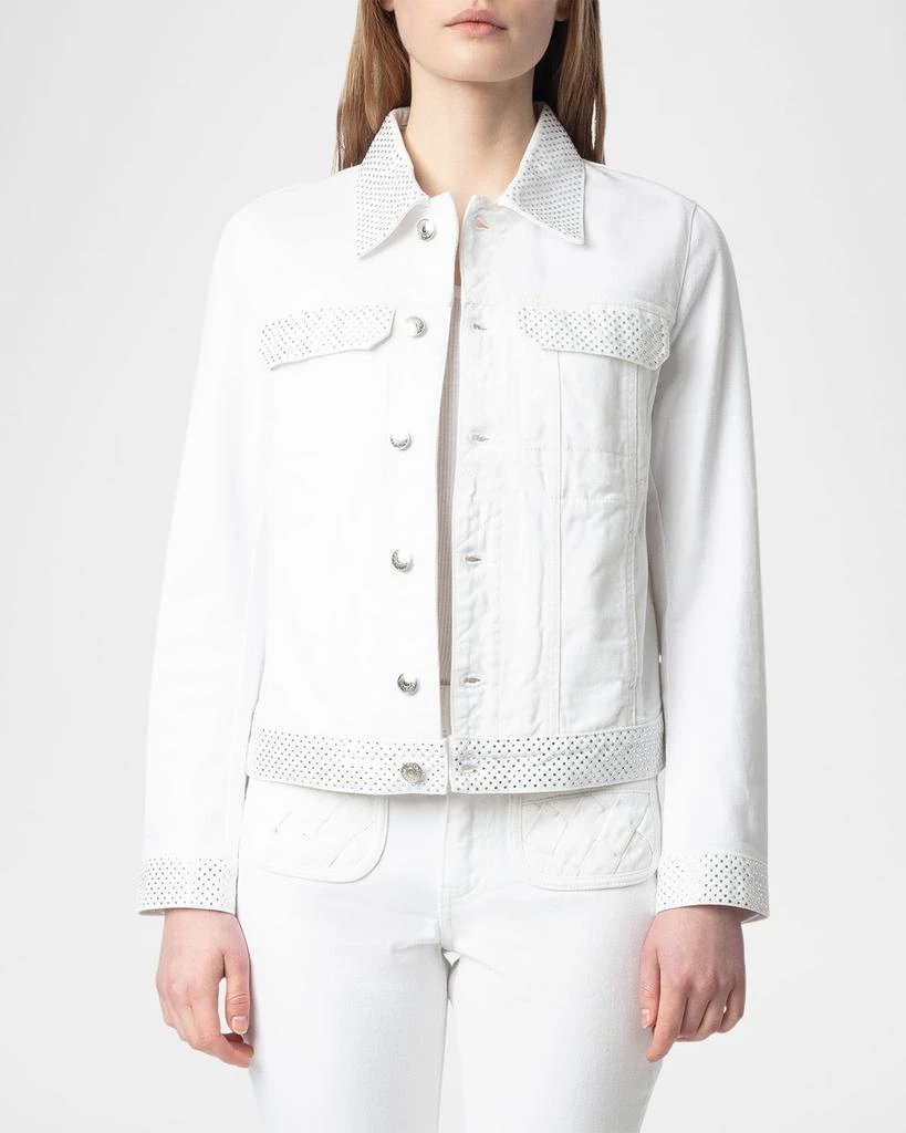 ZADIG & VOLTAIRE Kioky Embellished Denim Jacket 4