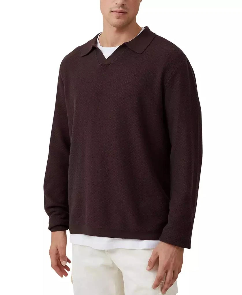 Cotton On Men's Jimmy Long Sleeve Polo 1