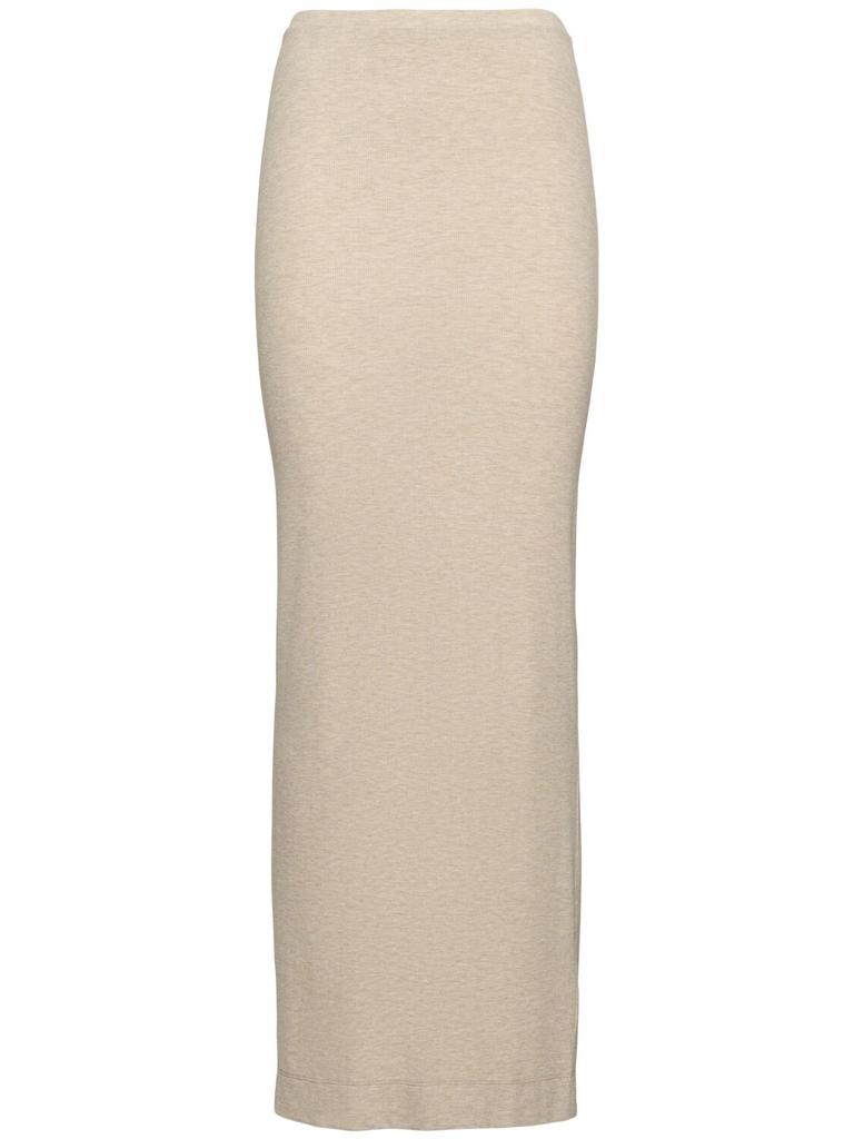 ÉTERNE Emma Viscose Blend Jersey Long Skirt