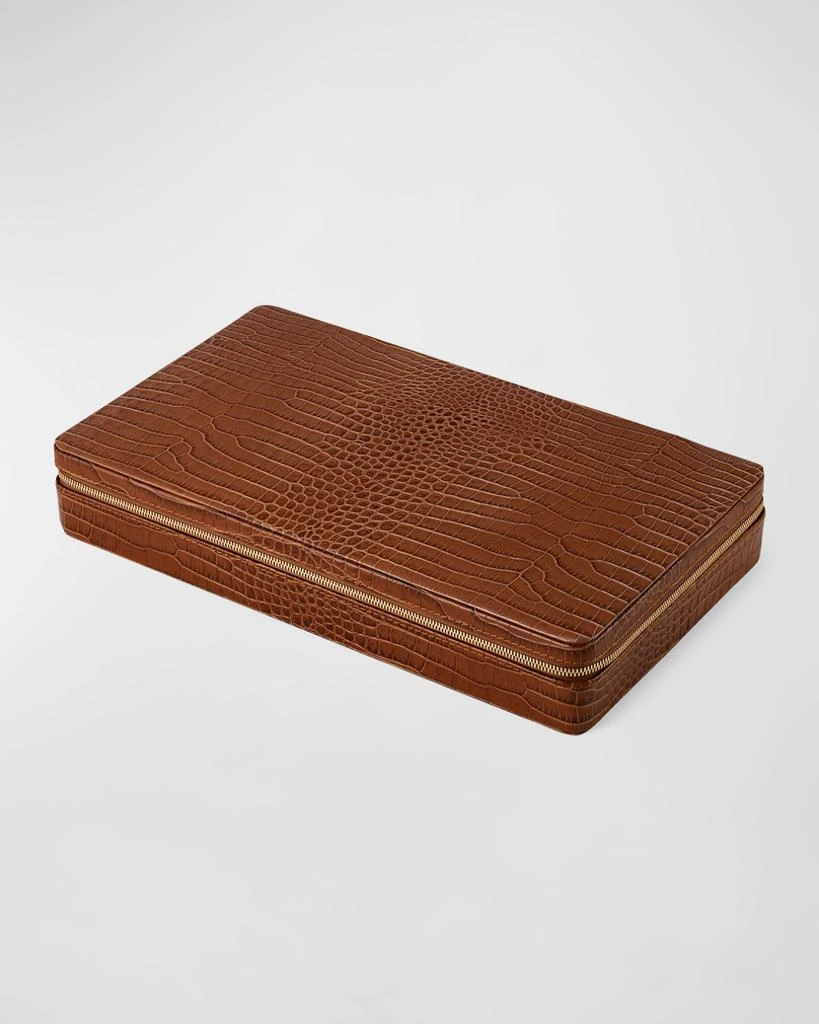 AERIN Enzo Leather Travel Chess Set 2