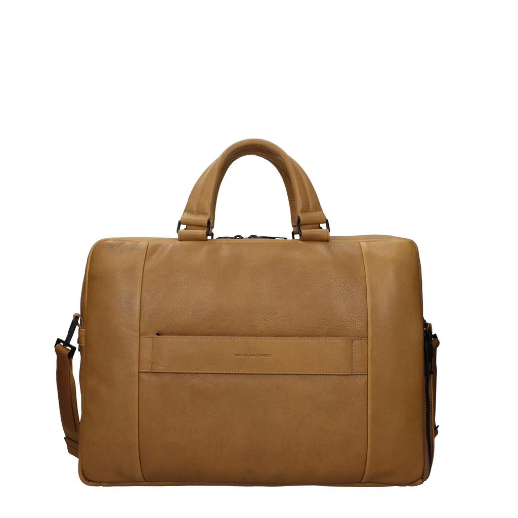 PIQUADRO Piquadro Beige Leather Business And Laptop Bags 3