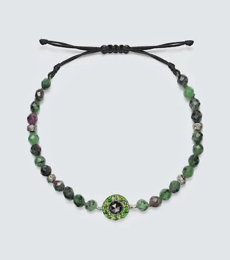 Ileana Makri Orbit 9kt white gold (375/1000) and sterling silver (925) with gemstones