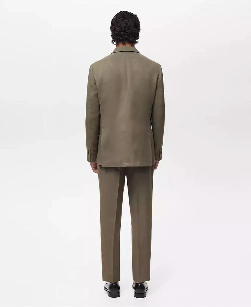 Mango Men's Linen Slim-Fit Double-Breasted Suit Blazer 3