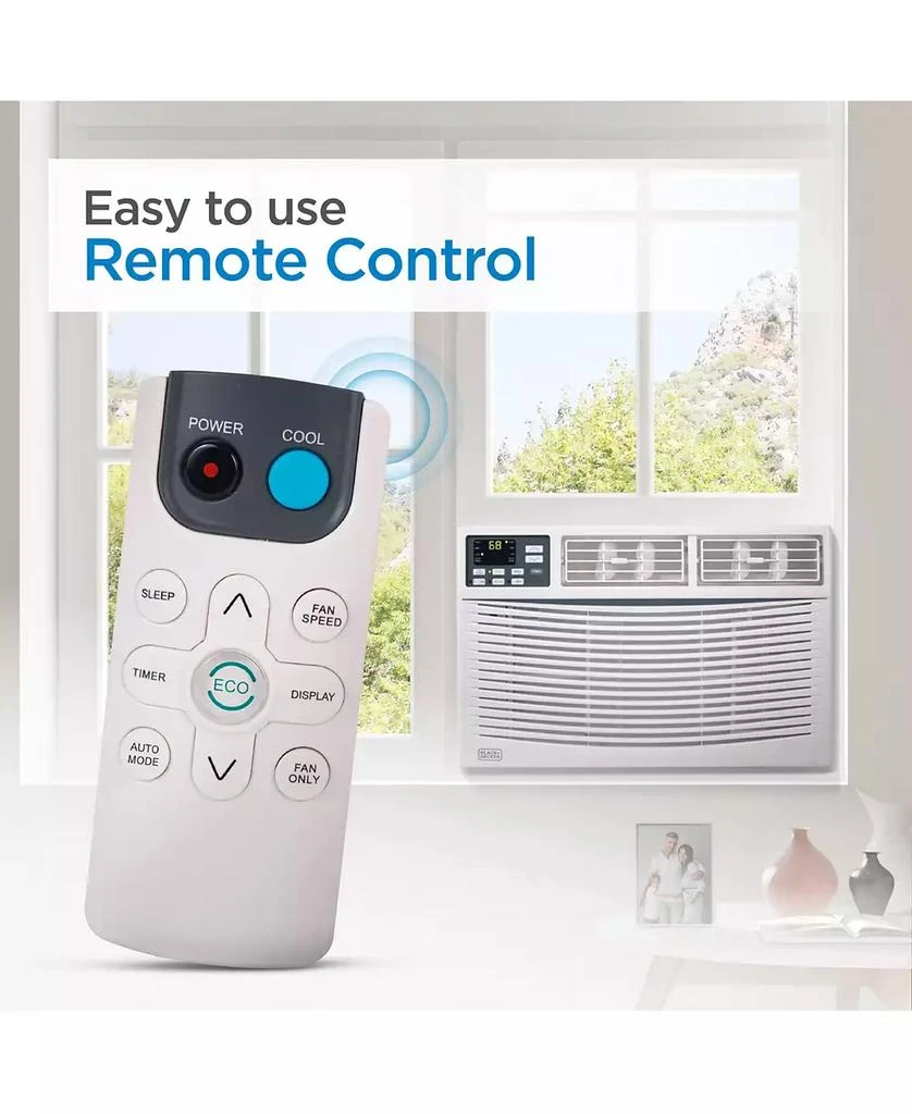 Black & Decker BLACK+DECKER Window Air Conditioner 12,000 BTU, AC Window Unit Cools Up to 450 Square Feet, Window AC Unit with Remote Control, 3 Cooling Speeds and Fan Only Function, BWAC10WTB, White 7