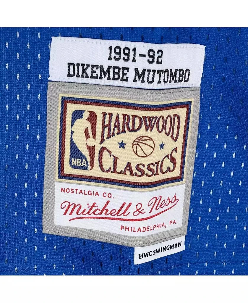 Mitchell & Ness Men's Dikembe Mutombo Royal, Gold Denver Nuggets Hardwood Classics 1991-92 Split Swingman Jersey 2