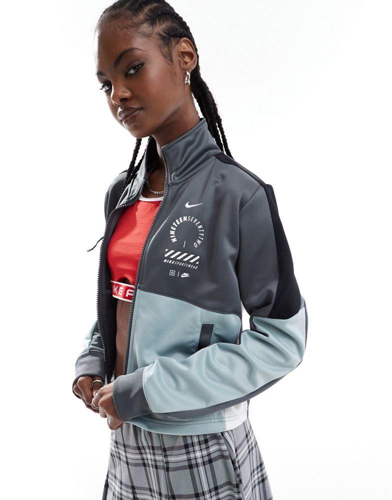 Nike Nike Streetwear woven jacket in grey and blue