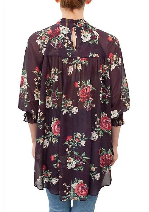 DR2 by Daniel Rainn By Daniel Rainn Floral Mock Turtleneck Blouse 3