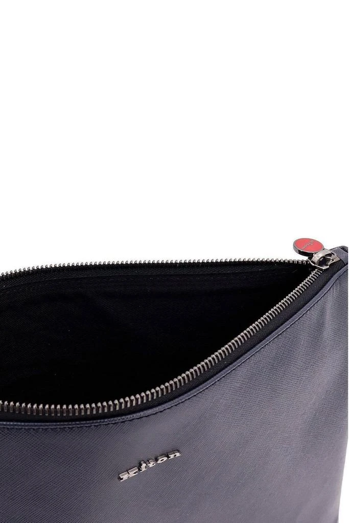 Kiton Kiton Logo Lettering Stitched Clutch Bag 3