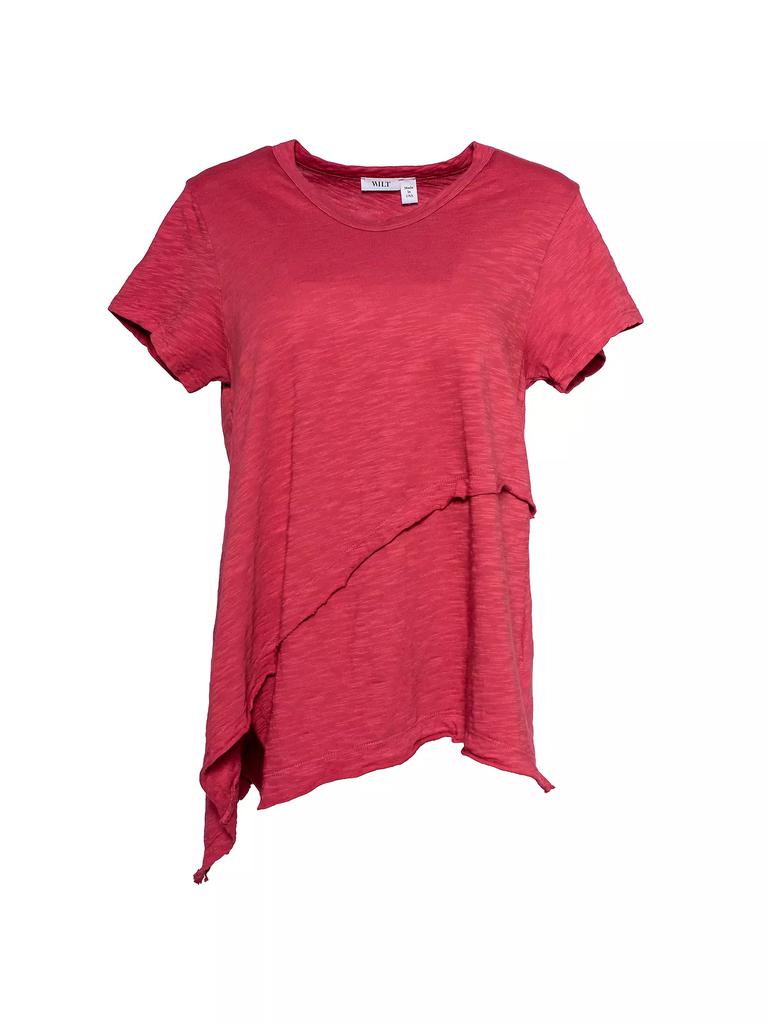 Wilt Short Sleeve Easy Crossover Hem Tee