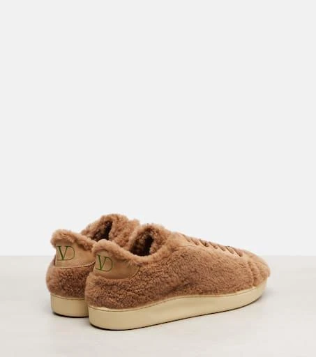 Valentino Royco VLogo suede-trimmed sneakers 2
