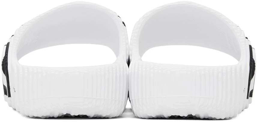 Adidas White & Black Adilette 22 Slides 2