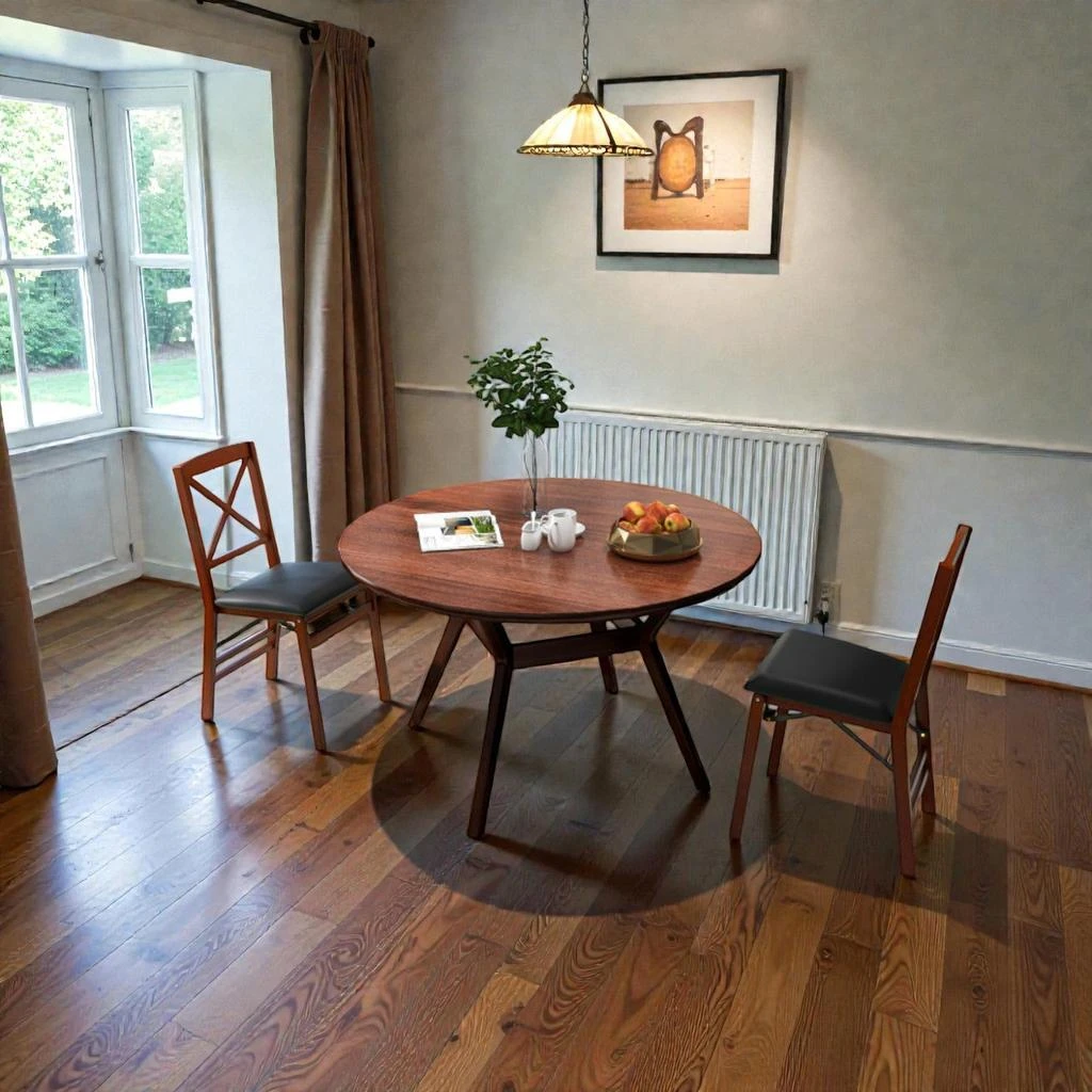 Hivvago Compact Folding Dining Chairs with Reinforced Support - Set of 2