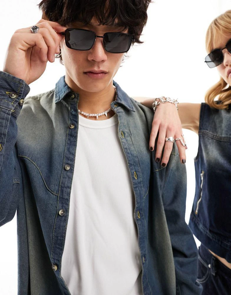 Jeepers Peepers Jeepers Peepers square sunglasses in black 4