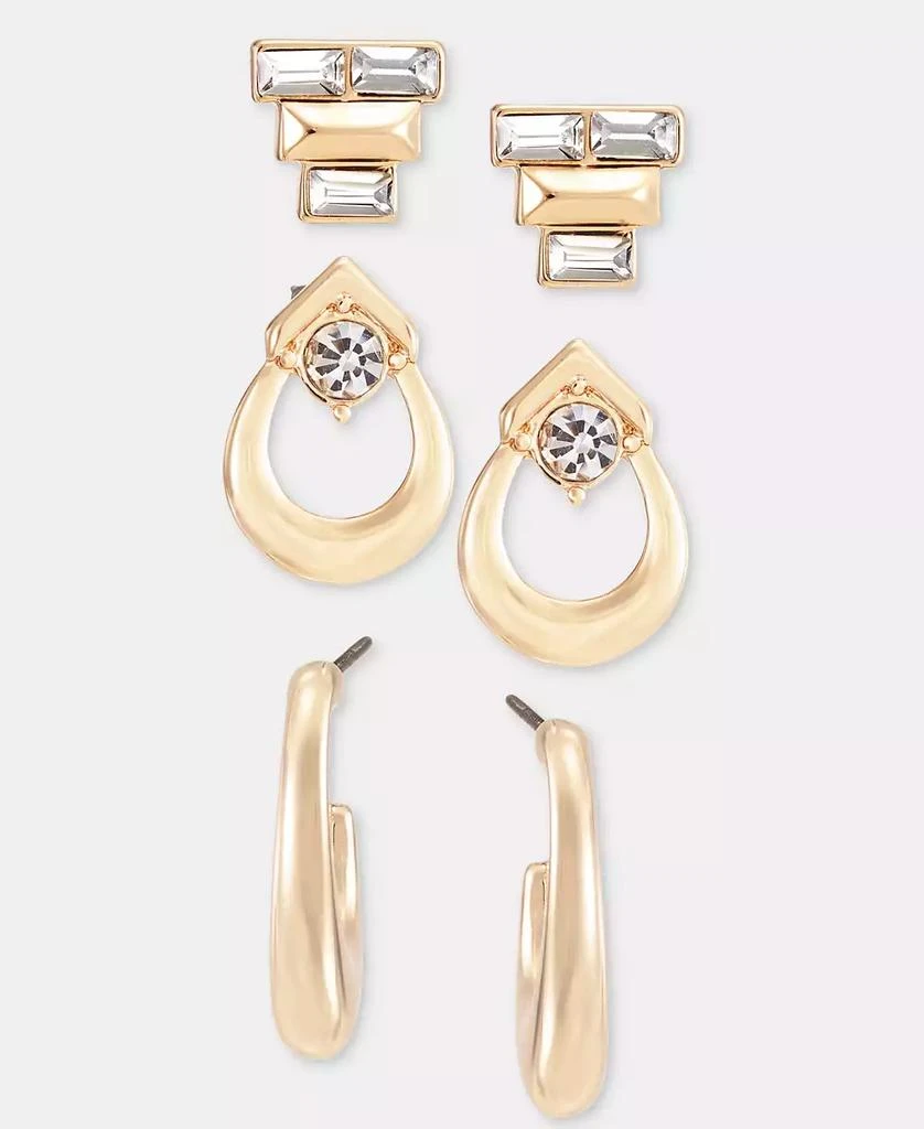 Anne Klein 3-Pc. Set Crystal Earrings