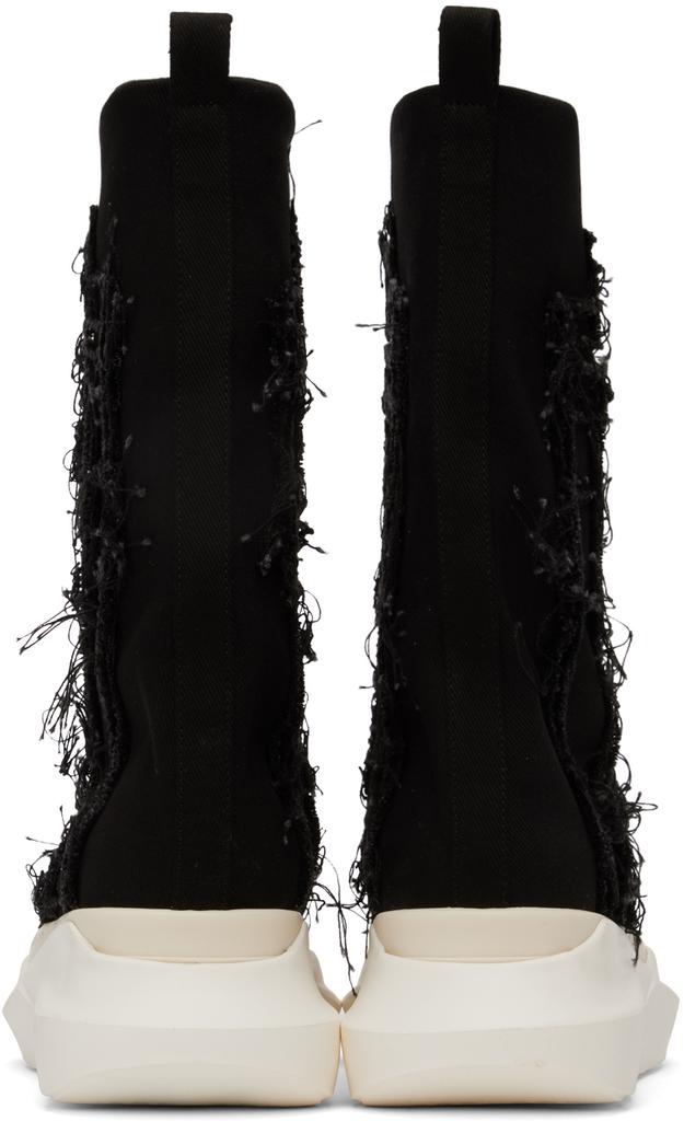Rick Owens DRKSHDW Black Slashed Fogachine Boots