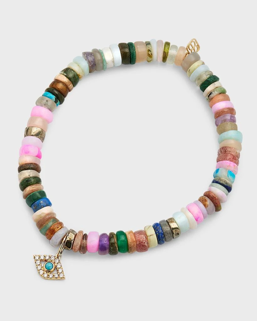 Sydney Evan Opal Bead Diamond Evil Eye Bracelet