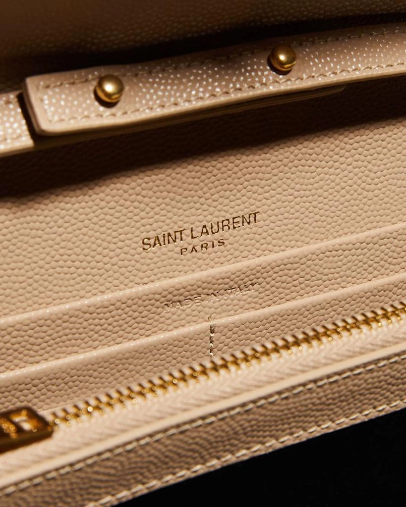 Yves Saint Laurent YSL Monogram Large Wallet on Chain in Grained Leather 3