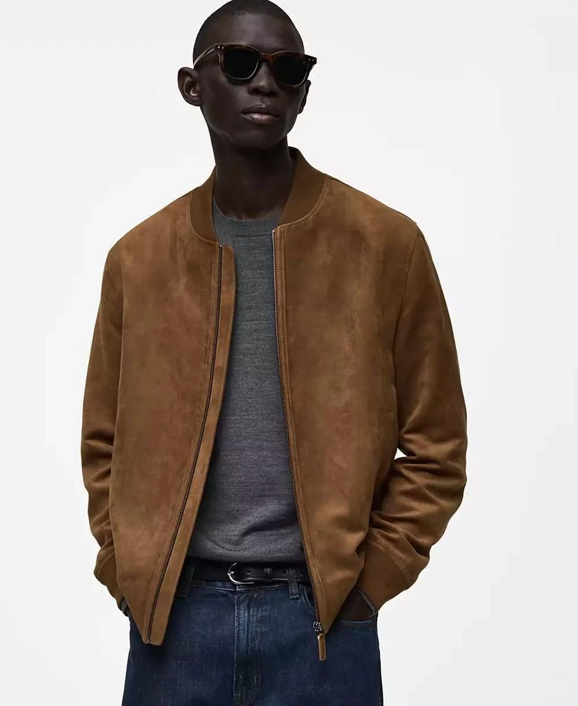 Mango Men's Faux-Suede Bomber Jacket 1