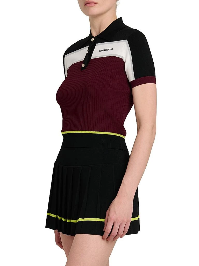 Casablanca Striped Polo Shirt 4