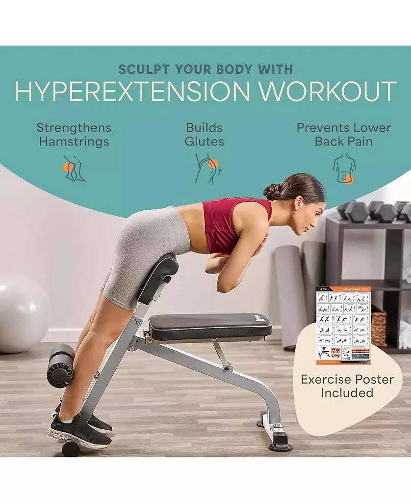 LifePro SculptTrainer Roman Chair – Adjustable Hyperextension Bench for Core, Back 
Ab Workouts – Foldable Home Gym Equipment 2