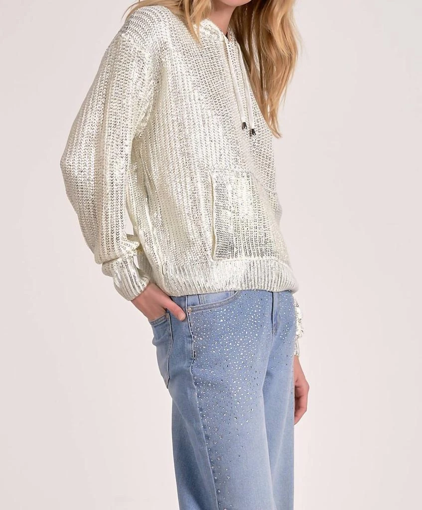 Elan Elan - Metallic Sweater Hoodie 3
