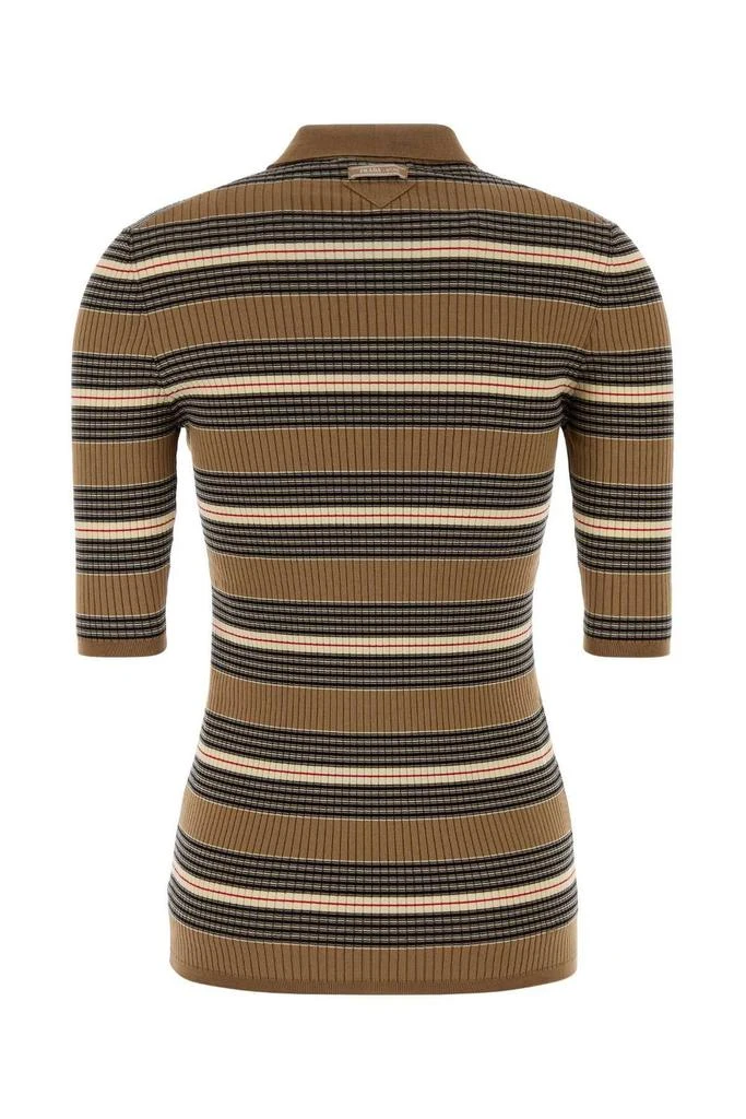 Prada Prada Striped Short-Sleeved Polo Shirt 2