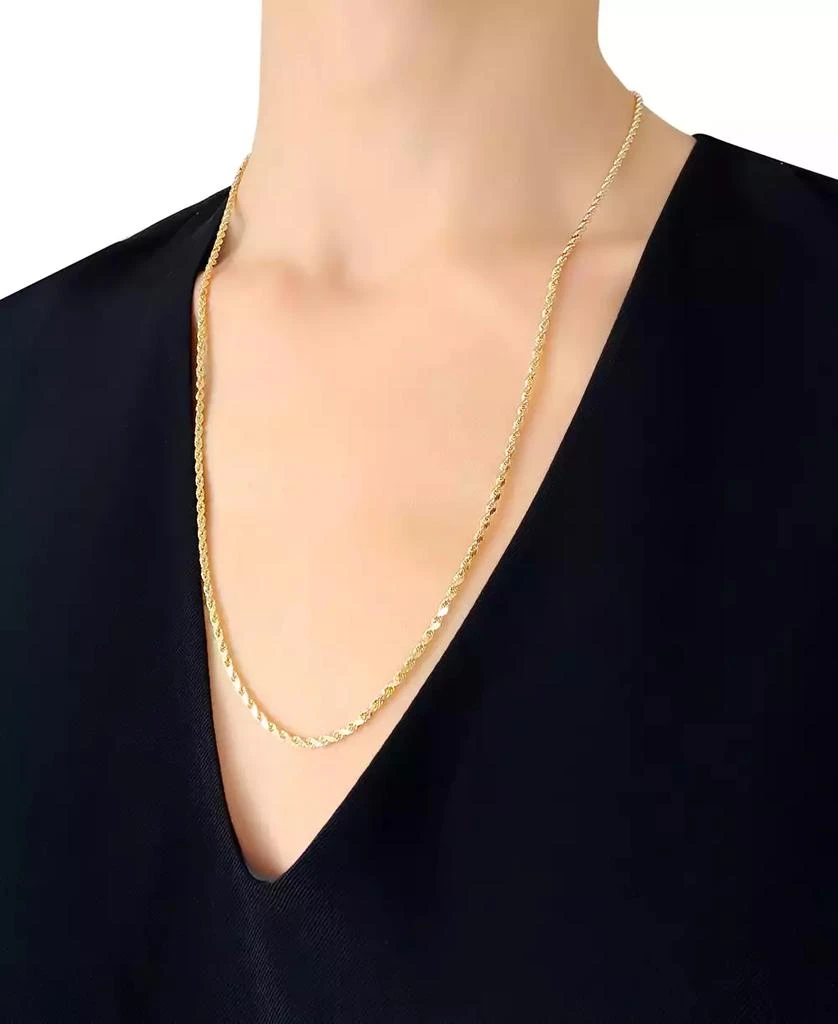 Italian Gold Forza Rope Chain 18" Necklace (2-1/2mm) in 14k Gold 2