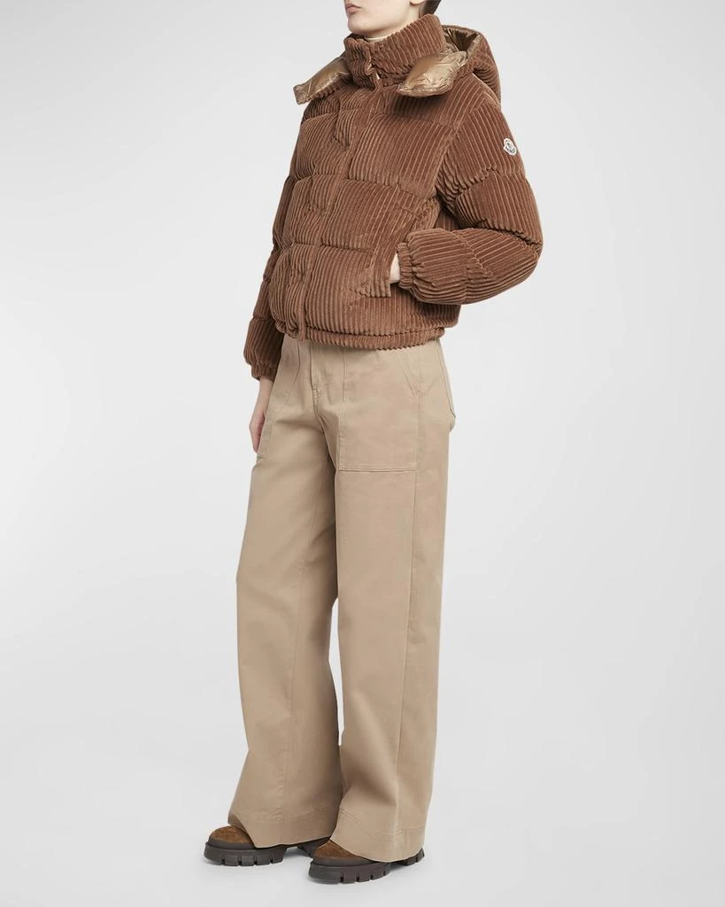 Moncler Daos Velvet Corduroy Puffer Jacket 3