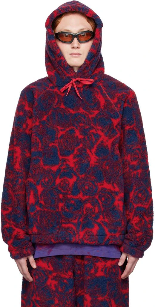 Burberry Red & Blue Rose Hoodie 1