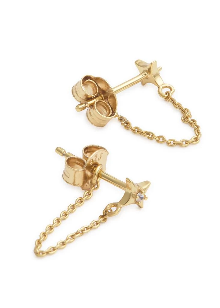 ASTRID & MIYU Cosmic Star Chain 18kt gold-plated stud earrings 3