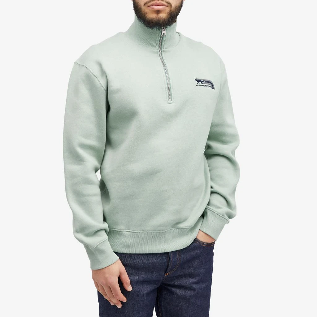 Maison Kitsune Maison Kitsuné Flash Fox Half Zip Sweat 2