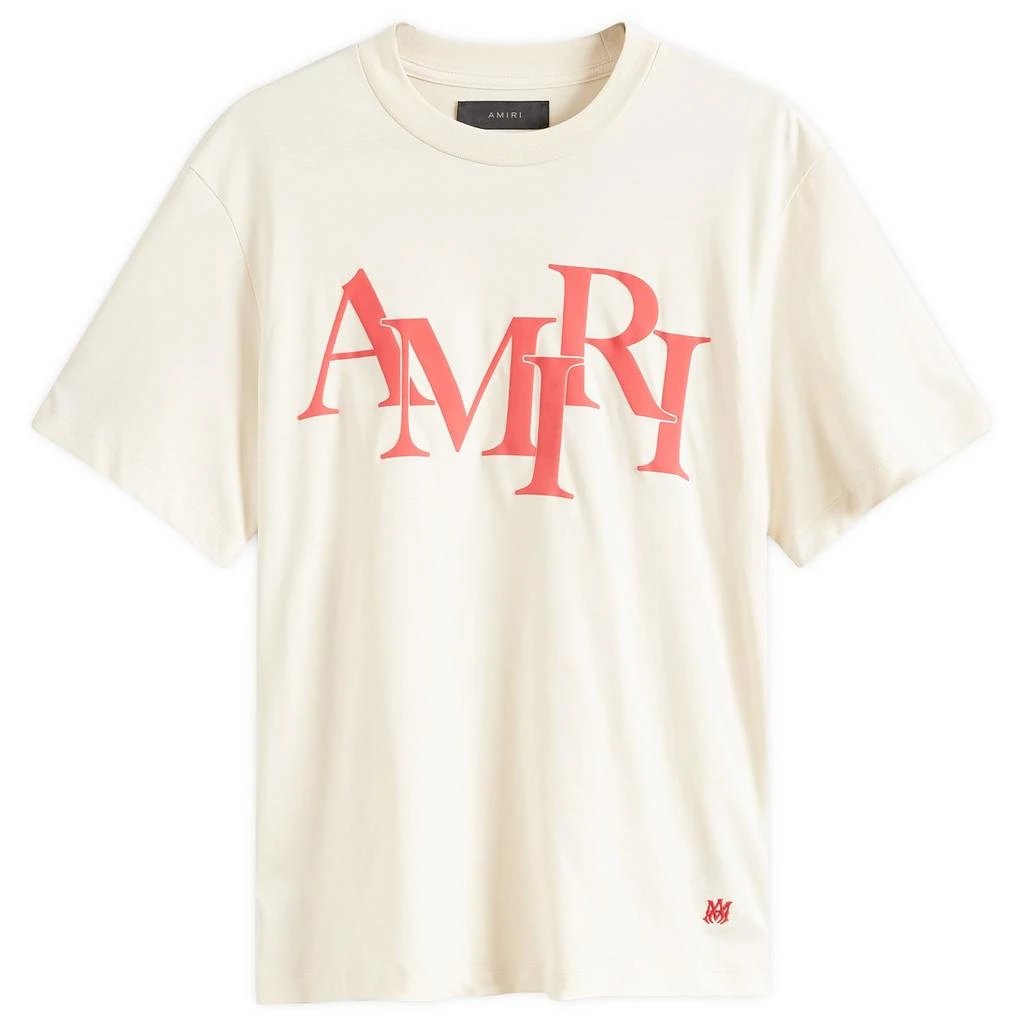 AMIRI AMIRI Staggered Logo T-Shirt 1