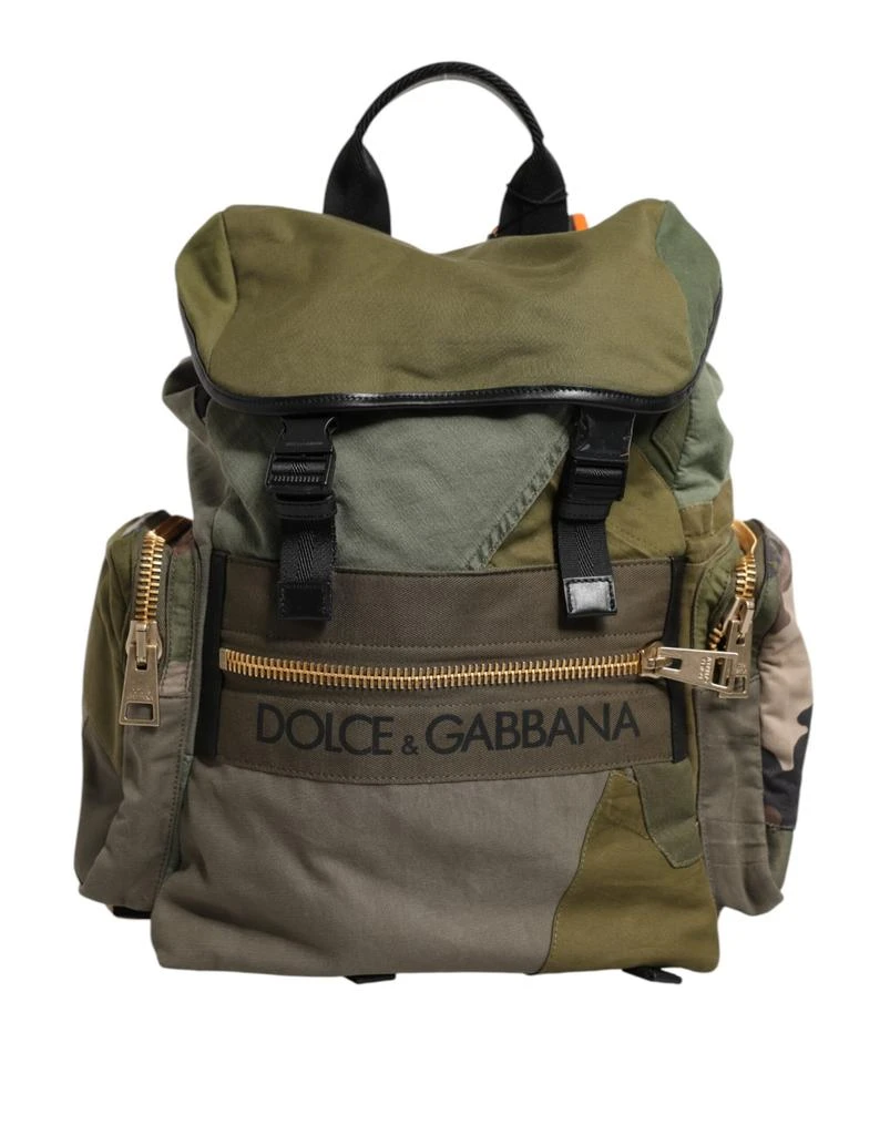 Dolce 
Gabbana Military Patchwork Rucksack Backpack Men
s Bag
