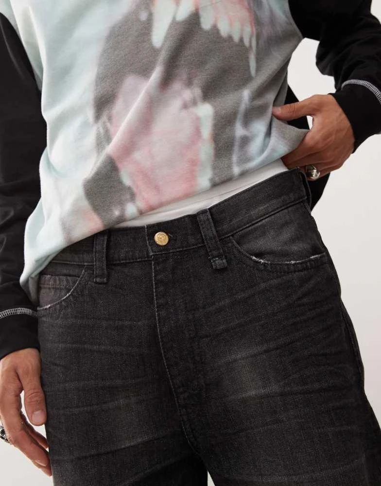 Cheap Monday Cheap Monday Boo Bootleg rigid bootcut jeans in chafe black wash 5