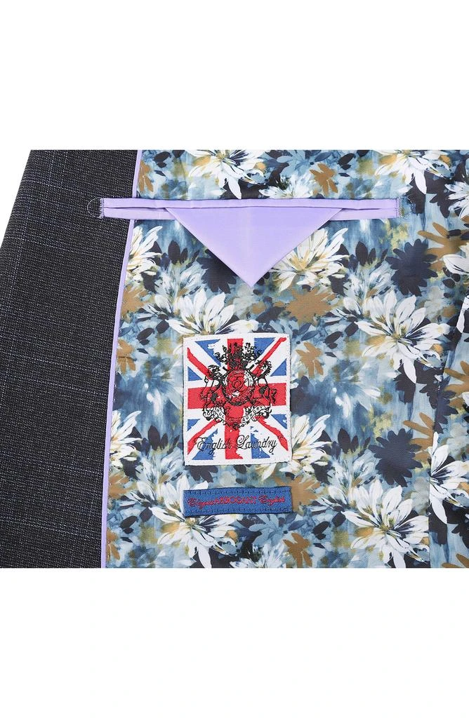 English Laundry Plaid Trim Fit Peak Lapel Two-Piece Suit 8