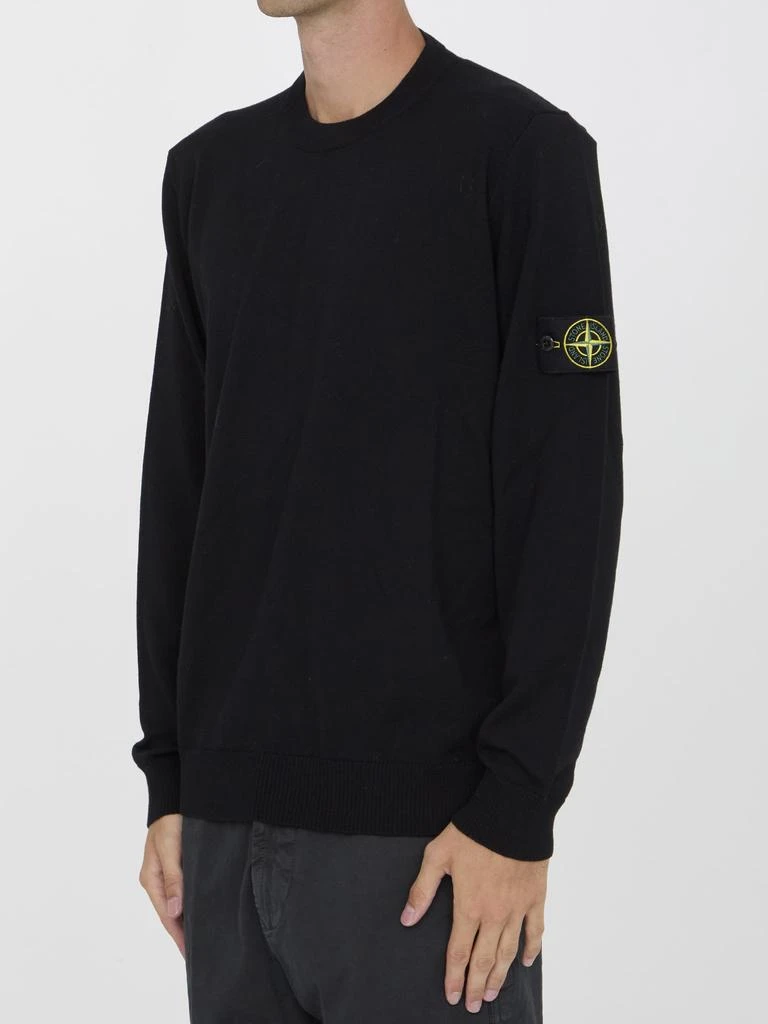 Stone Island Black Wool Jumper 2