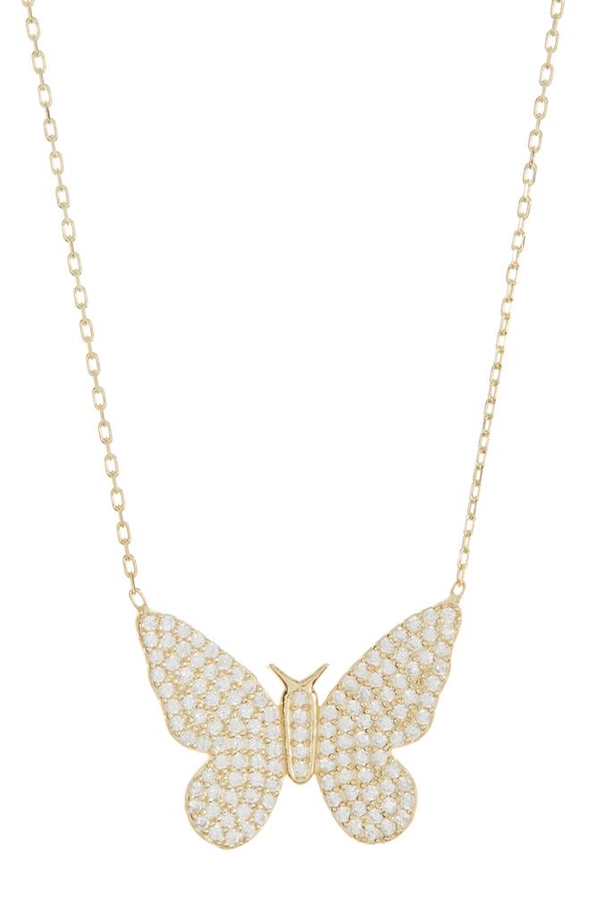 Gabi Rielle Pavé Butterfly Pendant Necklace