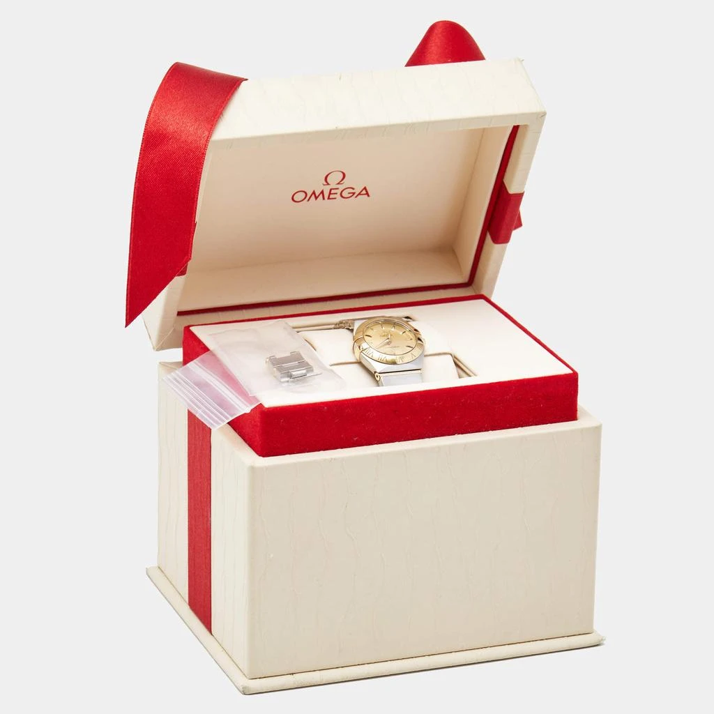 Omega Omega Champagne 18K Yellow Gold Stainless Steel Constellation 123.20.24.60.08.001 Women's Wristwatch 24 mm 8
