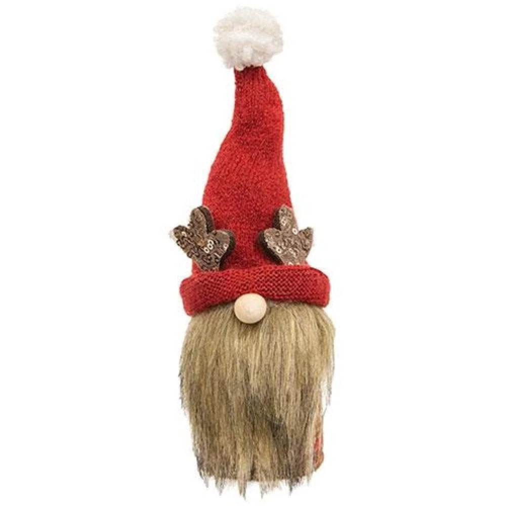 Hivvago *Red Reindeer Gnome Felted Sitter