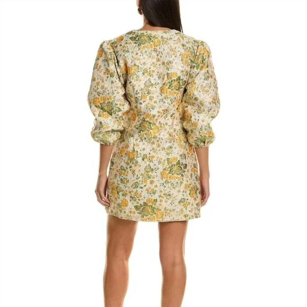 Autumn Day Floral Mini Dress In Gold/green  On Sale Now with Up to 52% Off  | Discover Exclusive Deals & Savings at BeyondStyle  Authentic Flora Bea  women|dresses|clothing with Limited-Time Discounts,