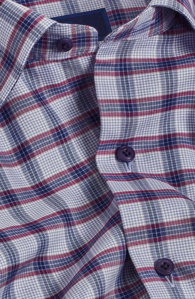 David Donahue Twill Plaid Sport Shirt 3