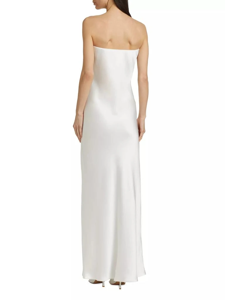 Norma Kamali Strapless Bias Satin Gown 5
