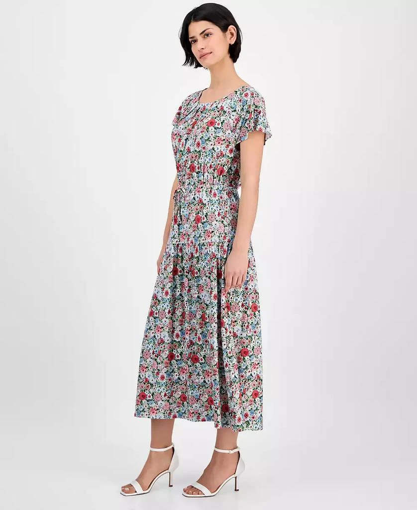 Nautica Jeans Women's Floral-Print Flutter-Sleeve Maxi Dress 3
