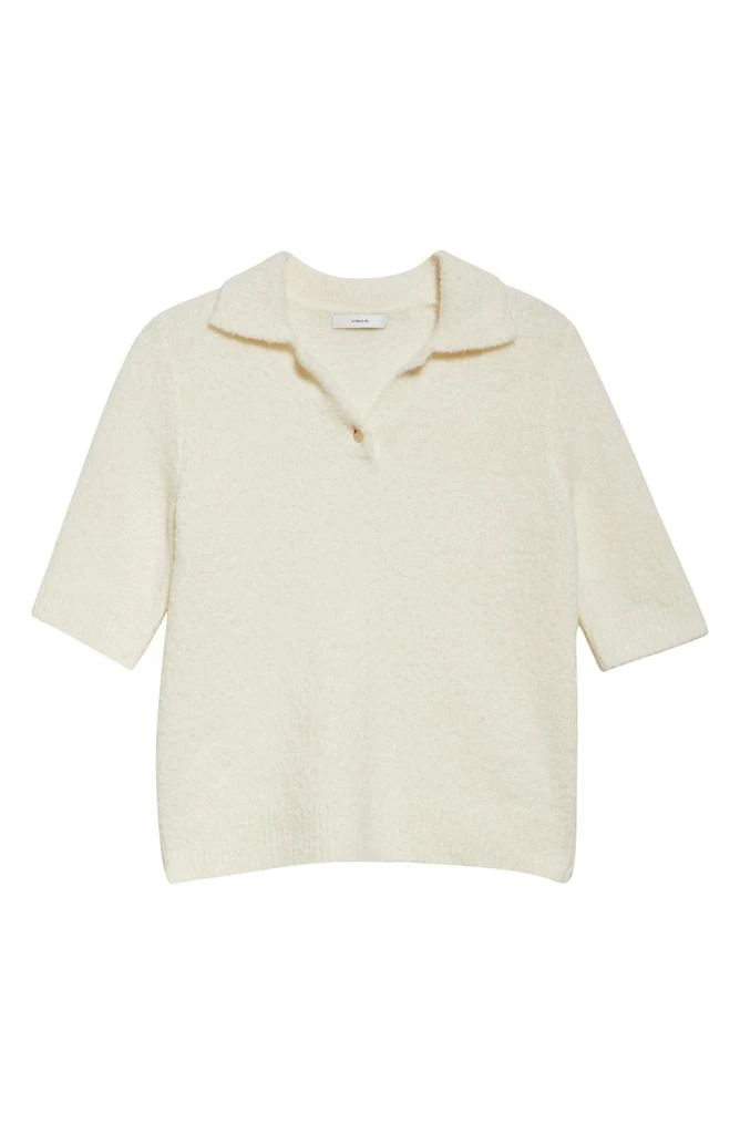 Vince Bouclé Short Sleeve Polo Sweater 6