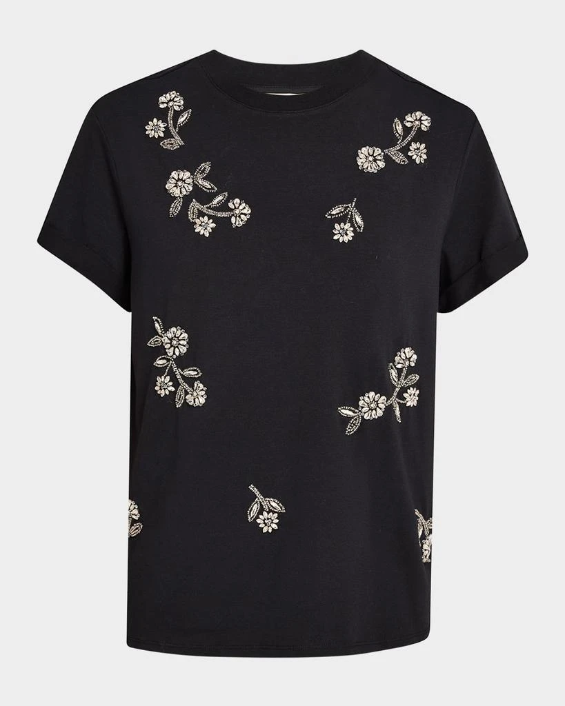 Cinq a Sept Bree Short-Sleeve Rhinestone Vine Tee 1