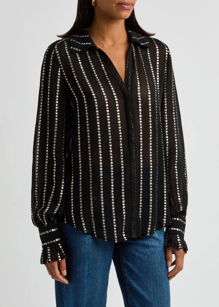 Paige Sosa floral stripe georgette blouse 2