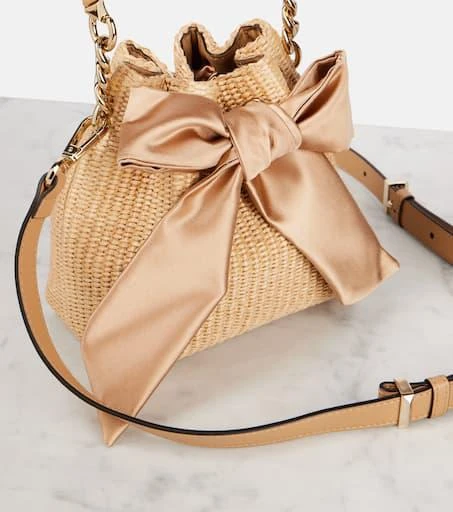 Jimmy Choo Bon Bon raffia bucket bag 6