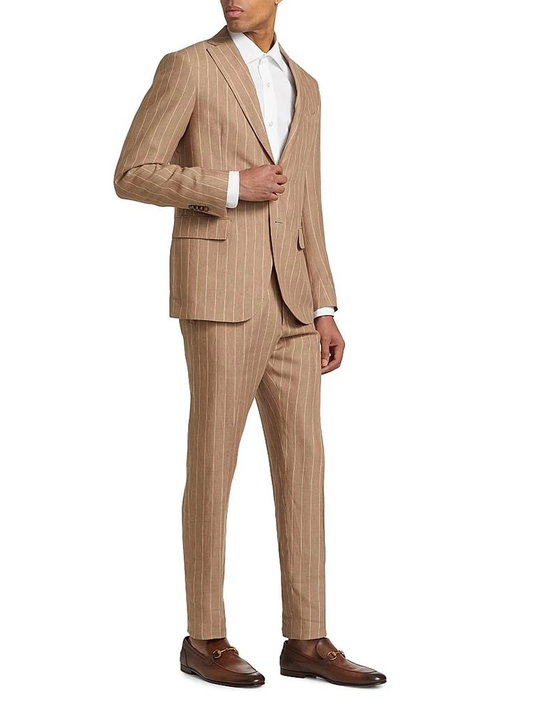 Saks Fifth Avenue COLLECTION Pinstriped Linen Suit 4