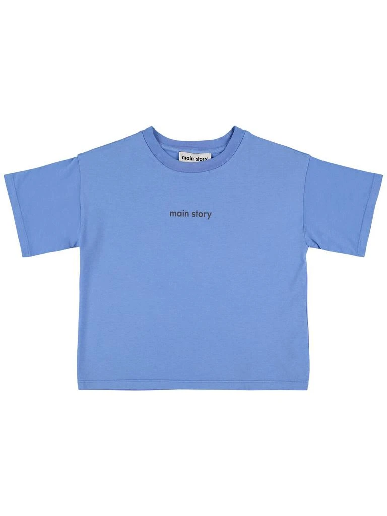 MAIN STORY Embroidered Cotton Jersey T-shirt 1